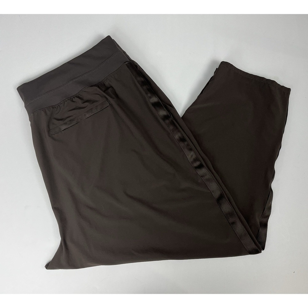 Athleta Nolita Slim Tapered Crop Pants Women's Size 20 Brown Pull On